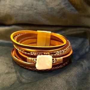 Multiple Band Leather Bracelet